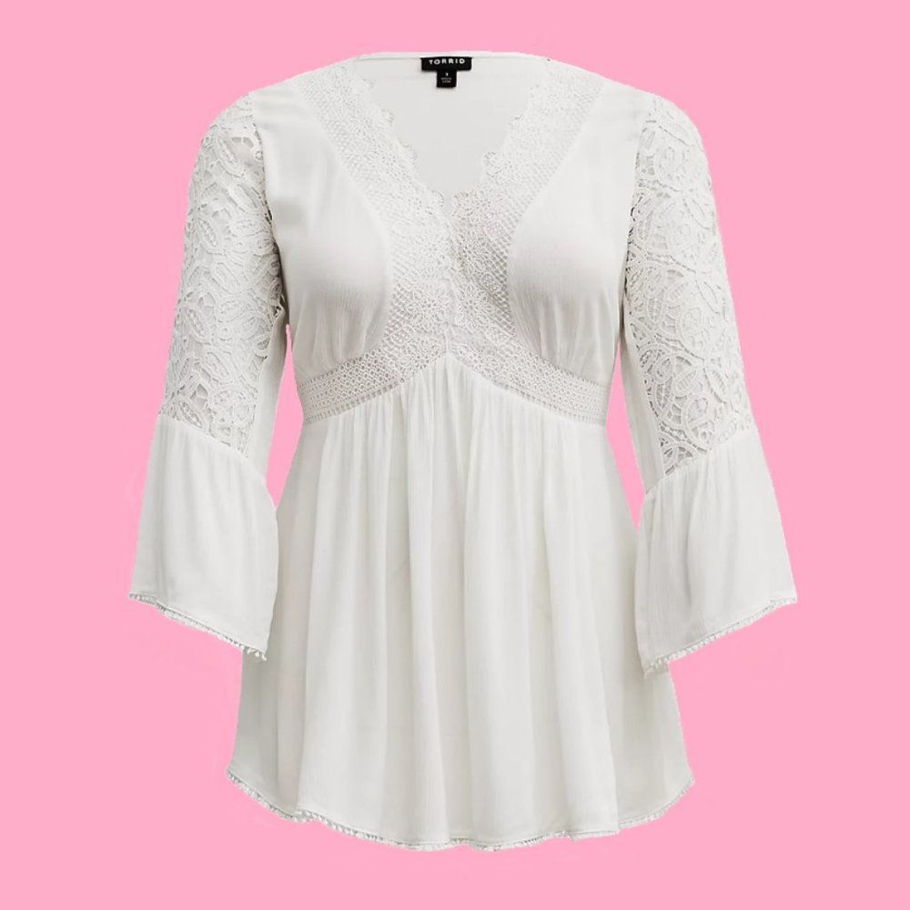 Babydoll Crinkle Gauze Top